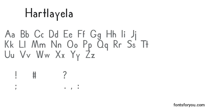 Schriftart 002Hartlayela – Alphabet, Zahlen, spezielle Symbole