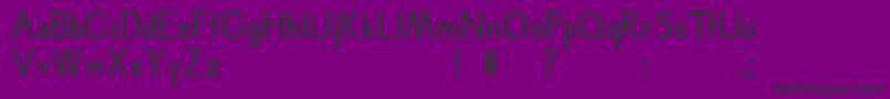 Fonte 002Hartlayela – fontes pretas em um fundo violeta