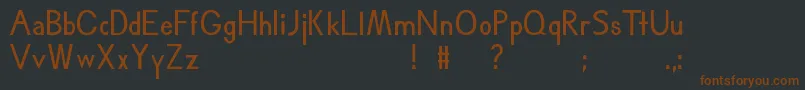 フォント002Hartlayela – 黒い背景に茶色のフォント