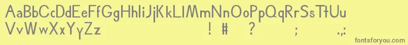 002Hartlayela Font – Gray Fonts on Yellow Background