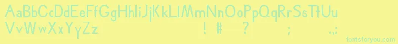 Шрифт 002Hartlayela – зелёные шрифты на жёлтом фоне