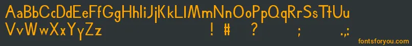フォント002Hartlayela – 黒い背景にオレンジの文字
