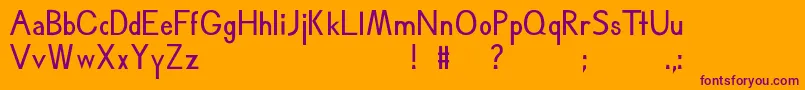 002Hartlayela Font – Purple Fonts on Orange Background