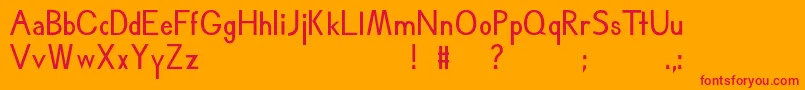 002Hartlayela-fontti – punaiset fontit oranssilla taustalla