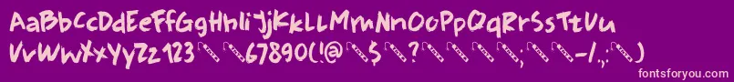 DkFullBlast Font – Pink Fonts on Purple Background