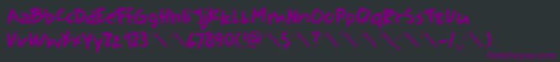 Czcionka DkFullBlast – fioletowe czcionki na czarnym tle