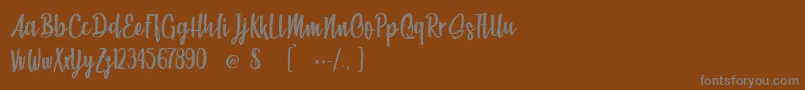 BeachSocietyLight Font – Gray Fonts on Brown Background