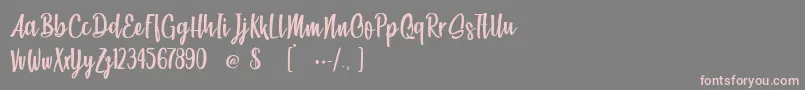 BeachSocietyLight-Schriftart – Rosa Schriften auf grauem Hintergrund