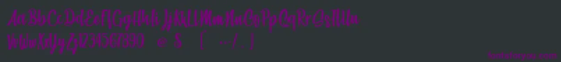 BeachSocietyLight Font – Purple Fonts on Black Background