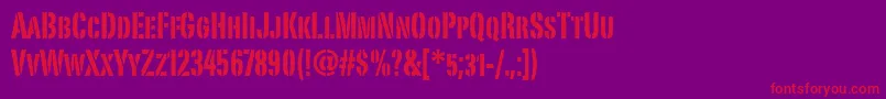 PortagoitcTt Font – Red Fonts on Purple Background