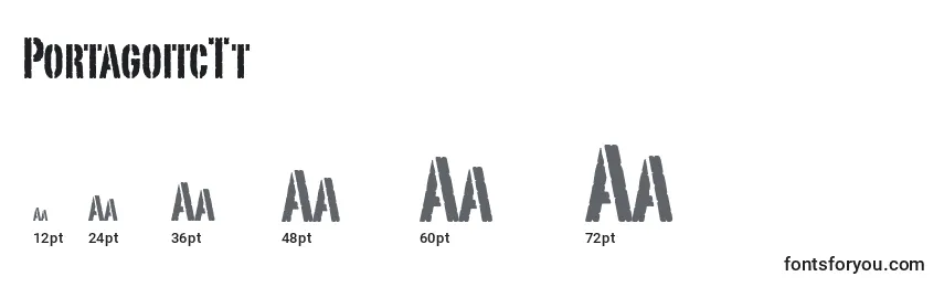 PortagoitcTt Font Sizes