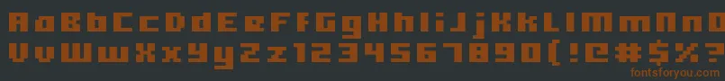 Hooge0566 Font – Brown Fonts on Black Background