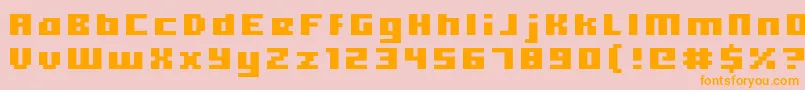 Hooge0566 Font – Orange Fonts on Pink Background