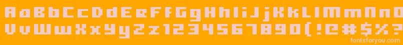 Hooge0566 Font – Pink Fonts on Orange Background