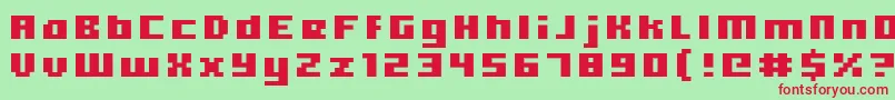 Hooge0566 Font – Red Fonts on Green Background