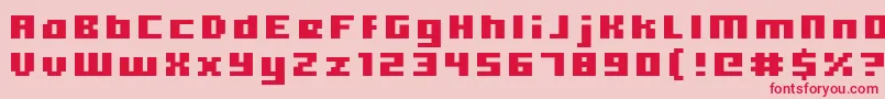 Hooge0566 Font – Red Fonts on Pink Background