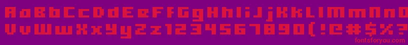 Hooge0566 Font – Red Fonts on Purple Background