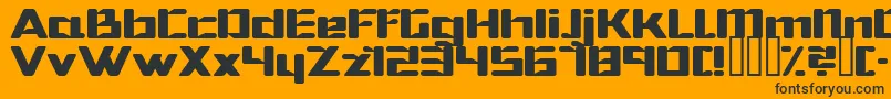 Hibernat Font – Black Fonts on Orange Background