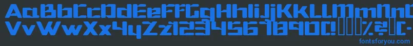 Hibernat Font – Blue Fonts on Black Background