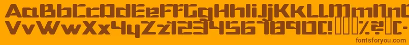 Hibernat Font – Brown Fonts on Orange Background