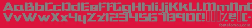 Hibernat Font – Gray Fonts on Red Background