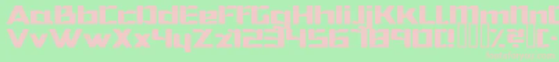 Hibernat Font – Pink Fonts on Green Background