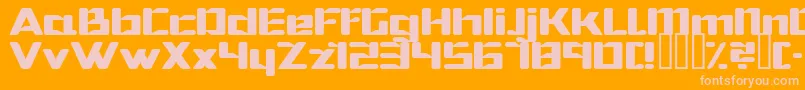 Hibernat Font – Pink Fonts on Orange Background