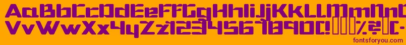 Hibernat Font – Purple Fonts on Orange Background