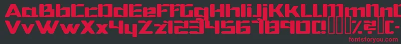 フォントHibernat – 黒い背景に赤い文字