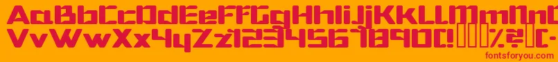 Hibernat Font – Red Fonts on Orange Background