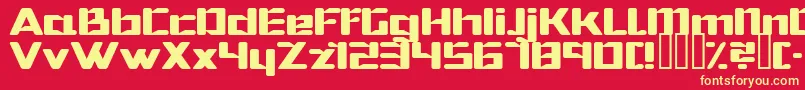 Hibernat Font – Yellow Fonts on Red Background