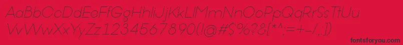 OfferingsRegularItalic Font – Black Fonts on Red Background