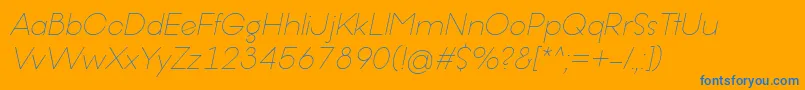 OfferingsRegularItalic Font – Blue Fonts on Orange Background
