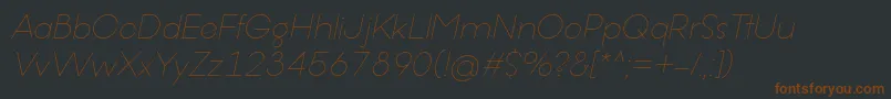 OfferingsRegularItalic Font – Brown Fonts on Black Background