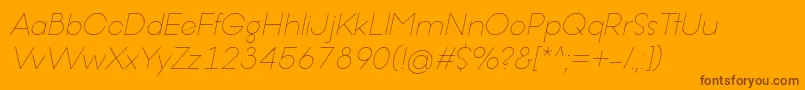 OfferingsRegularItalic Font – Brown Fonts on Orange Background