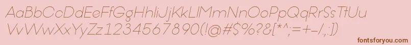 OfferingsRegularItalic Font – Brown Fonts on Pink Background