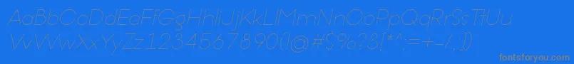 OfferingsRegularItalic Font – Gray Fonts on Blue Background