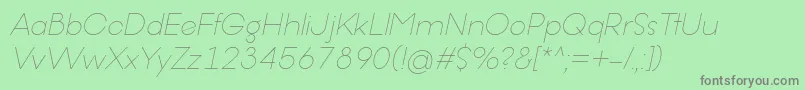 OfferingsRegularItalic Font – Gray Fonts on Green Background