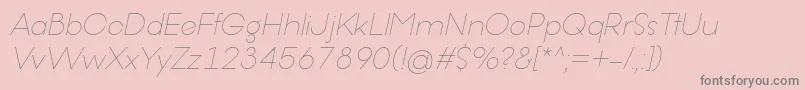 OfferingsRegularItalic Font – Gray Fonts on Pink Background