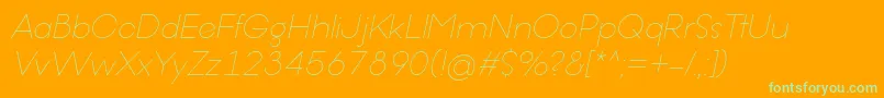 OfferingsRegularItalic Font – Green Fonts on Orange Background