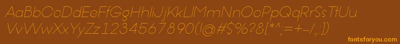 OfferingsRegularItalic Font – Orange Fonts on Brown Background