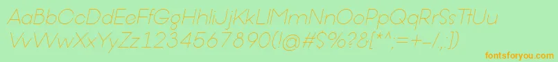 OfferingsRegularItalic Font – Orange Fonts on Green Background