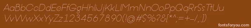 フォントOfferingsRegularItalic – 茶色の背景にピンクのフォント