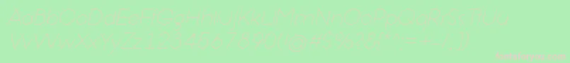 Police OfferingsRegularItalic – polices roses sur fond vert