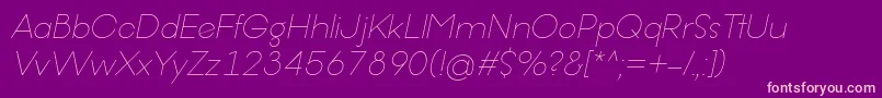 OfferingsRegularItalic Font – Pink Fonts on Purple Background