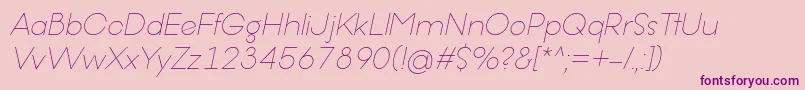 OfferingsRegularItalic Font – Purple Fonts on Pink Background