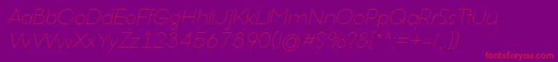 OfferingsRegularItalic Font – Red Fonts on Purple Background