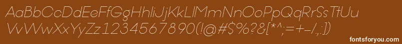 OfferingsRegularItalic Font – White Fonts on Brown Background