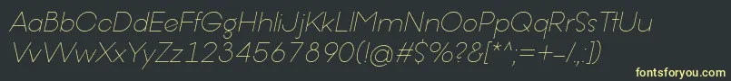 OfferingsRegularItalic Font – Yellow Fonts on Black Background