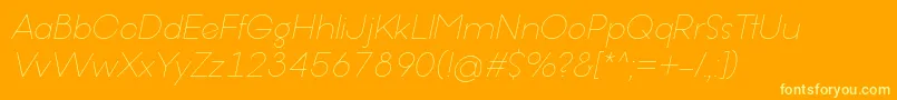 OfferingsRegularItalic Font – Yellow Fonts on Orange Background